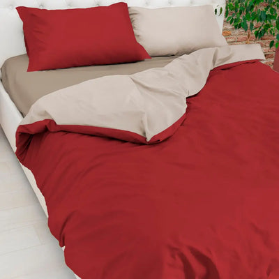 DAUNEX | Parure copripiumino Easy Bicolore in puro cotone