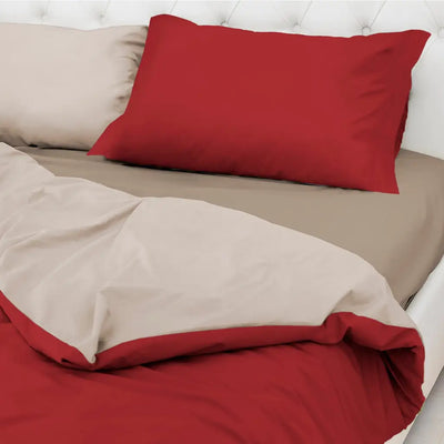 DAUNEX | Parure copripiumino Easy Bicolore in puro cotone