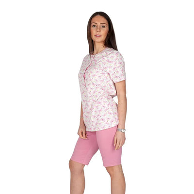 LINCLALOR | Pigiama donna a serafino corto in puro cotone