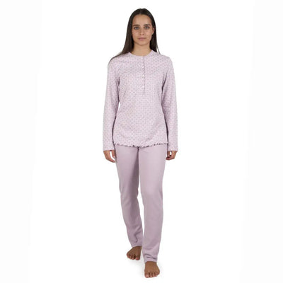 LINCLALOR | Pigiama donna a serafino a manica lunga in caldo