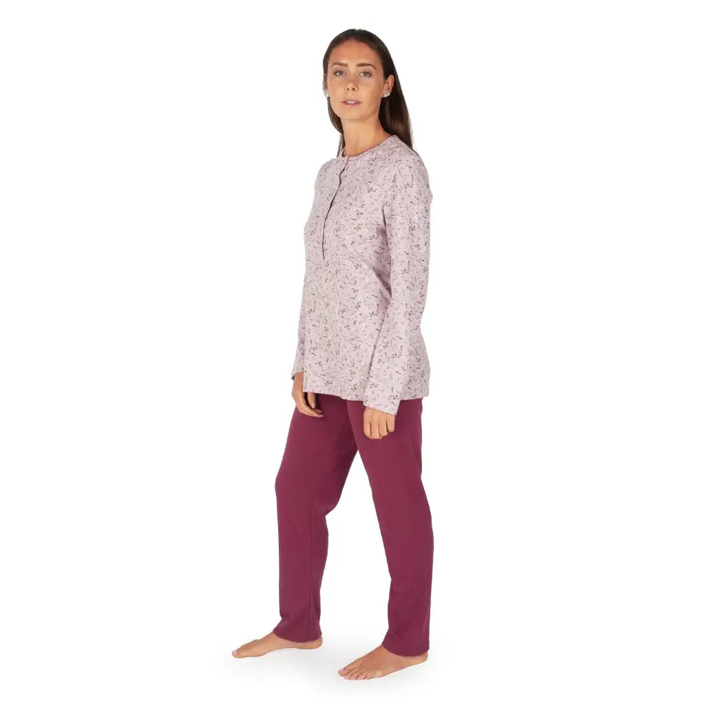 LINCLALOR | Pigiama donna a serafino a manica lunga