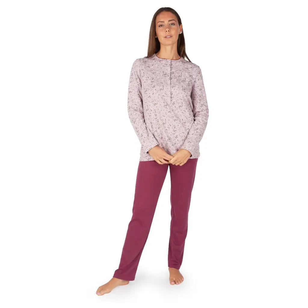 LINCLALOR | Pigiama donna a serafino a manica lunga