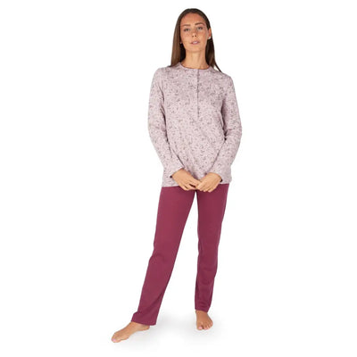 LINCLALOR | Pigiama donna a serafino a manica lunga