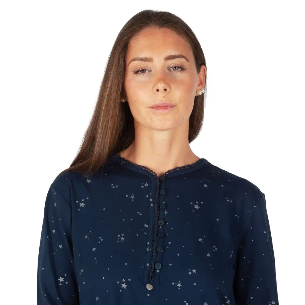 MARYPLAID - MARYHOME | Pigiama donna a serafino a manica