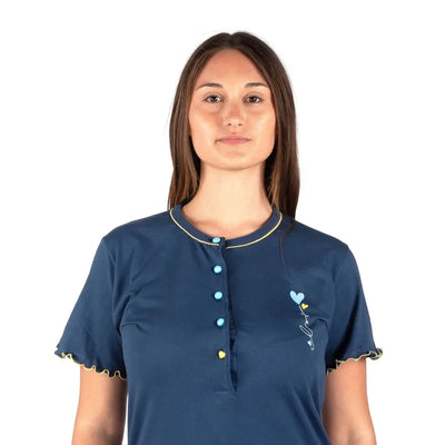 MARIOTTI LAB | Pigiama donna a serafino a mezza manica