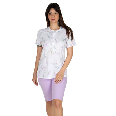 LINCLALOR | Pigiama donna a serafino a mezza manica