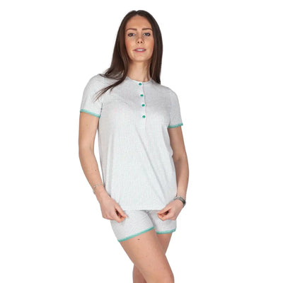 BRILLIAMO | Pigiama donna a serafino a mezza manica