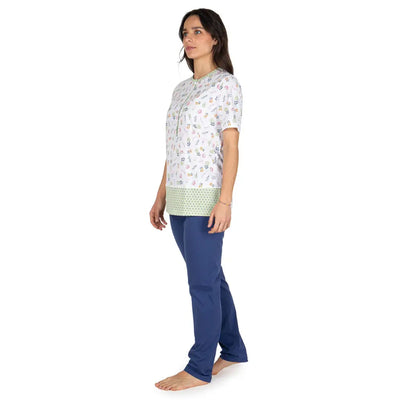 LINCLALOR | pigiama donna a serafino a mezza manica