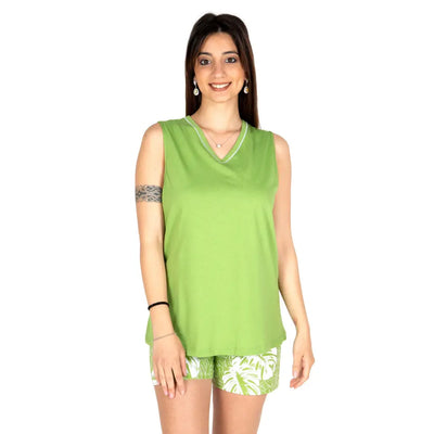 LINCLALOR | Pigiama donna a spalla larga scollo a V e
