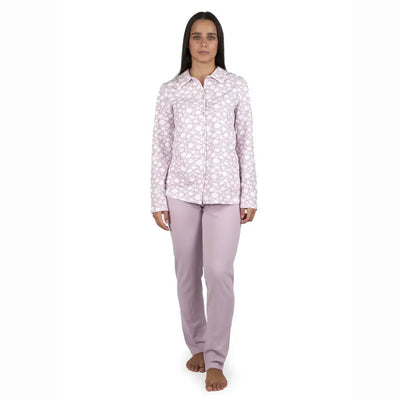 LINCLALOR | Pigiama donna aperto davanti con colletto