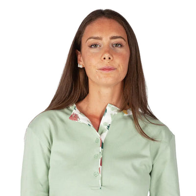 MARIOTTI LAB | Pigiama donna lungo a serafino con polsini