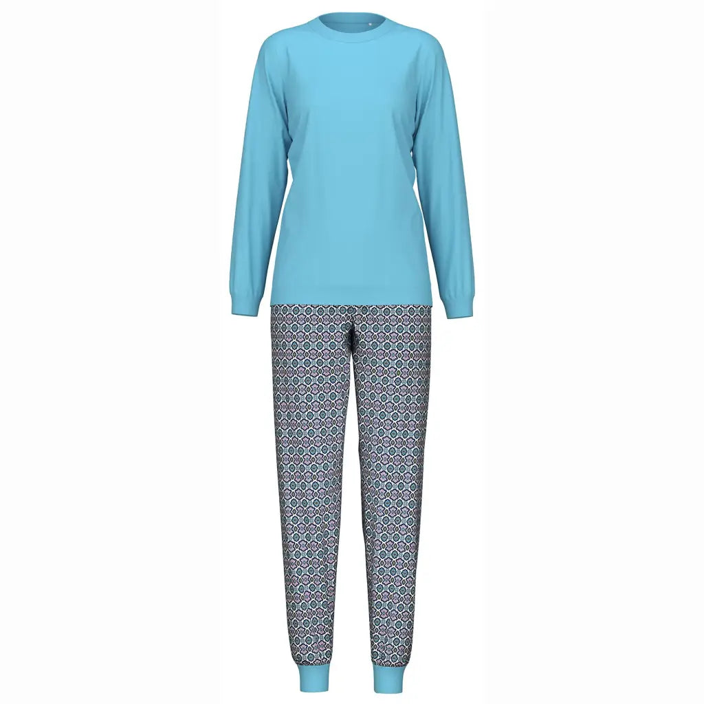 Calida pigiama donna paricollo a manica lunga con polsini in cotone leggero spring nights calida Mariotti Lab Digital Store