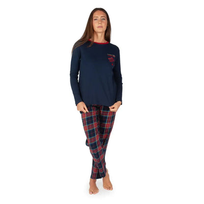 MARYPLAID - MARYHOME | Pigiama donna paricollo a manica