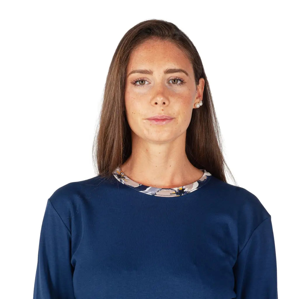 MARIOTTI LAB | PIGIAMA LUNGO DONNA GIROCOLLO CON POLSINI