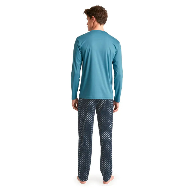Calida pigiama uomo a serafino a mancia lunga in cotone swiss cotton relax choice3 calida Mariotti Lab Digital Store