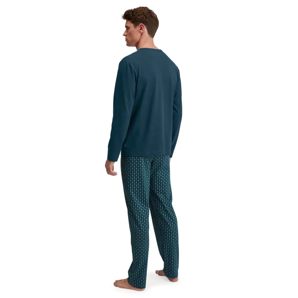 CALIDA | Pigiama uomo con scollo a V in cotone interlock
