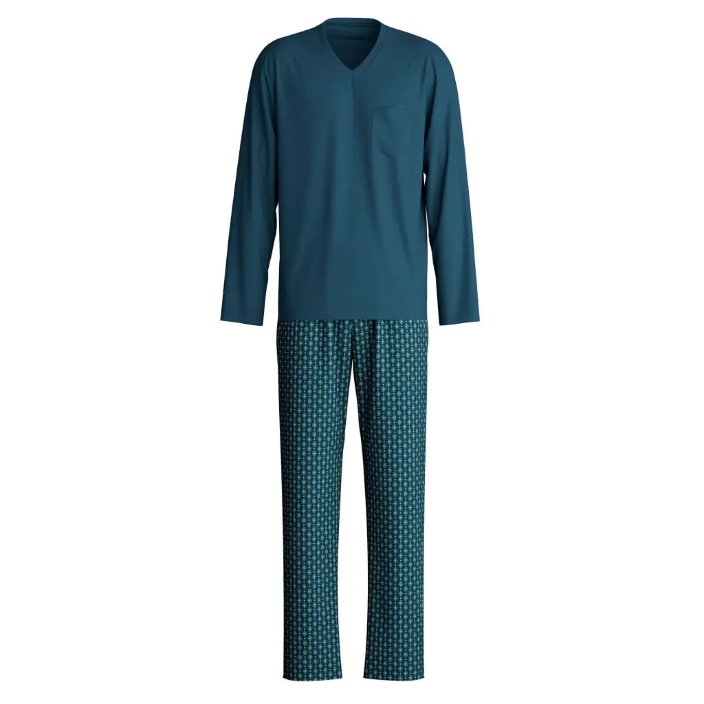 CALIDA | Pigiama uomo con scollo a V in cotone interlock