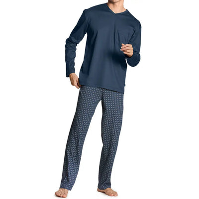 CALIDA | Pigiama uomo con scollo V a manica lunga in cotone