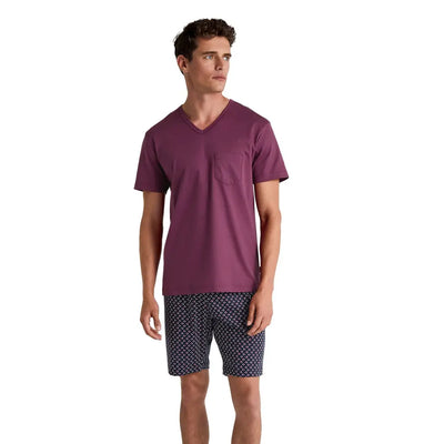 CALIDA | Pigiama uomo corto con scollo a V Streamline