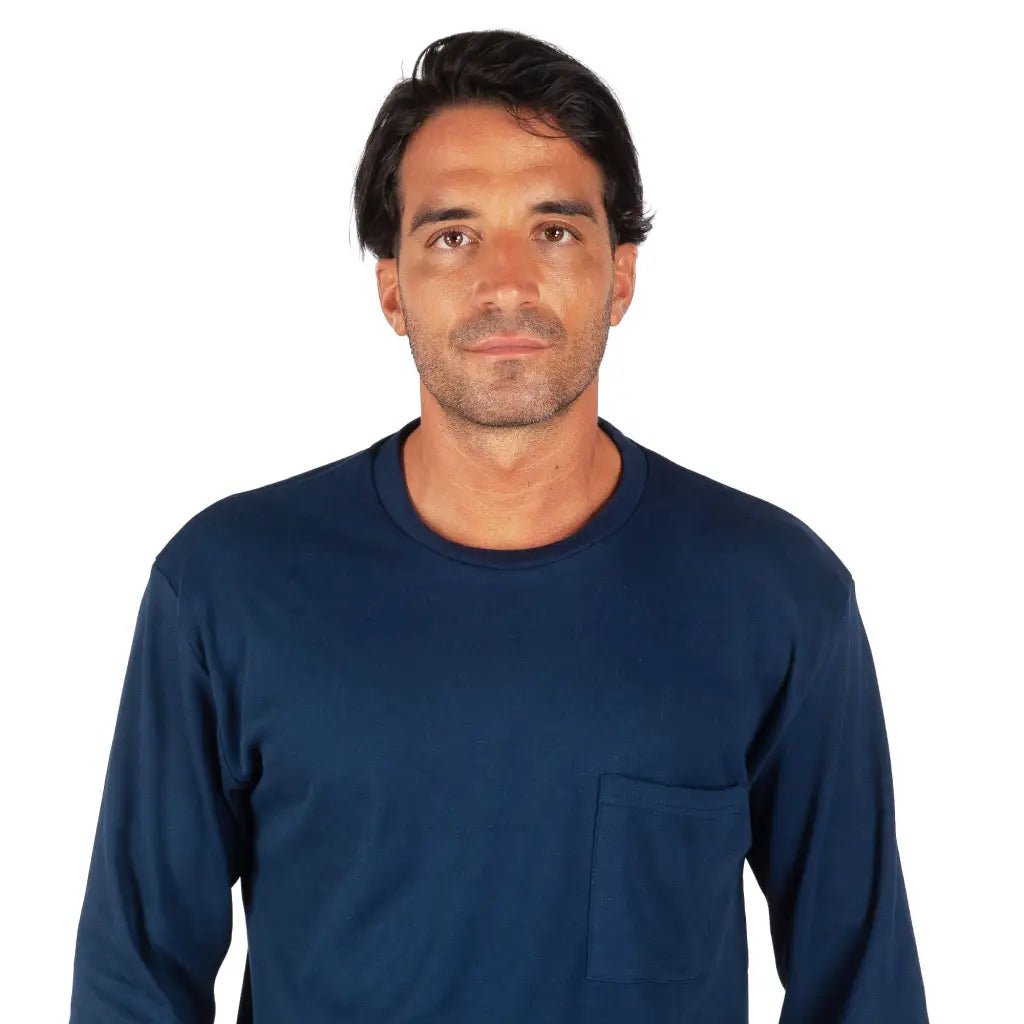 MARIOTTI LAB | PIGIAMA UOMO GIROCOLLO LUNGO CON FANTASIA