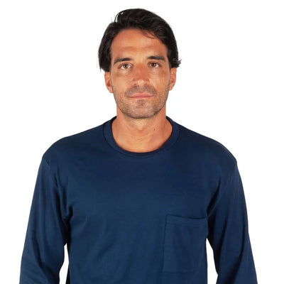 MARIOTTI LAB | PIGIAMA UOMO GIROCOLLO LUNGO CON FANTASIA