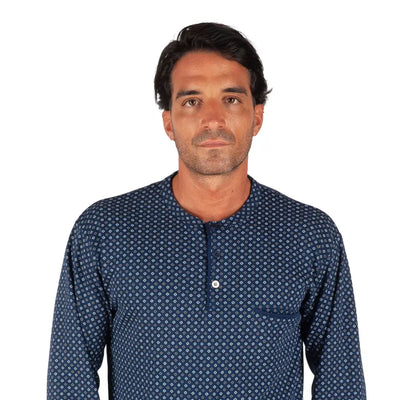 MARIOTTI LAB | Pigiama uomo serafino a manica lunga