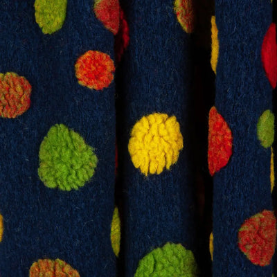 ZITA DEL FORTE | Pois plaid in Lana cotta con rifinitura