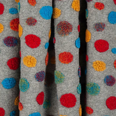 ZITA DEL FORTE | Pois plaid in Lana cotta con rifinitura