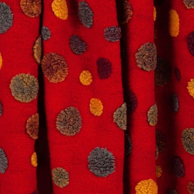 ZITA DEL FORTE | Pois plaid in Lana cotta con rifinitura