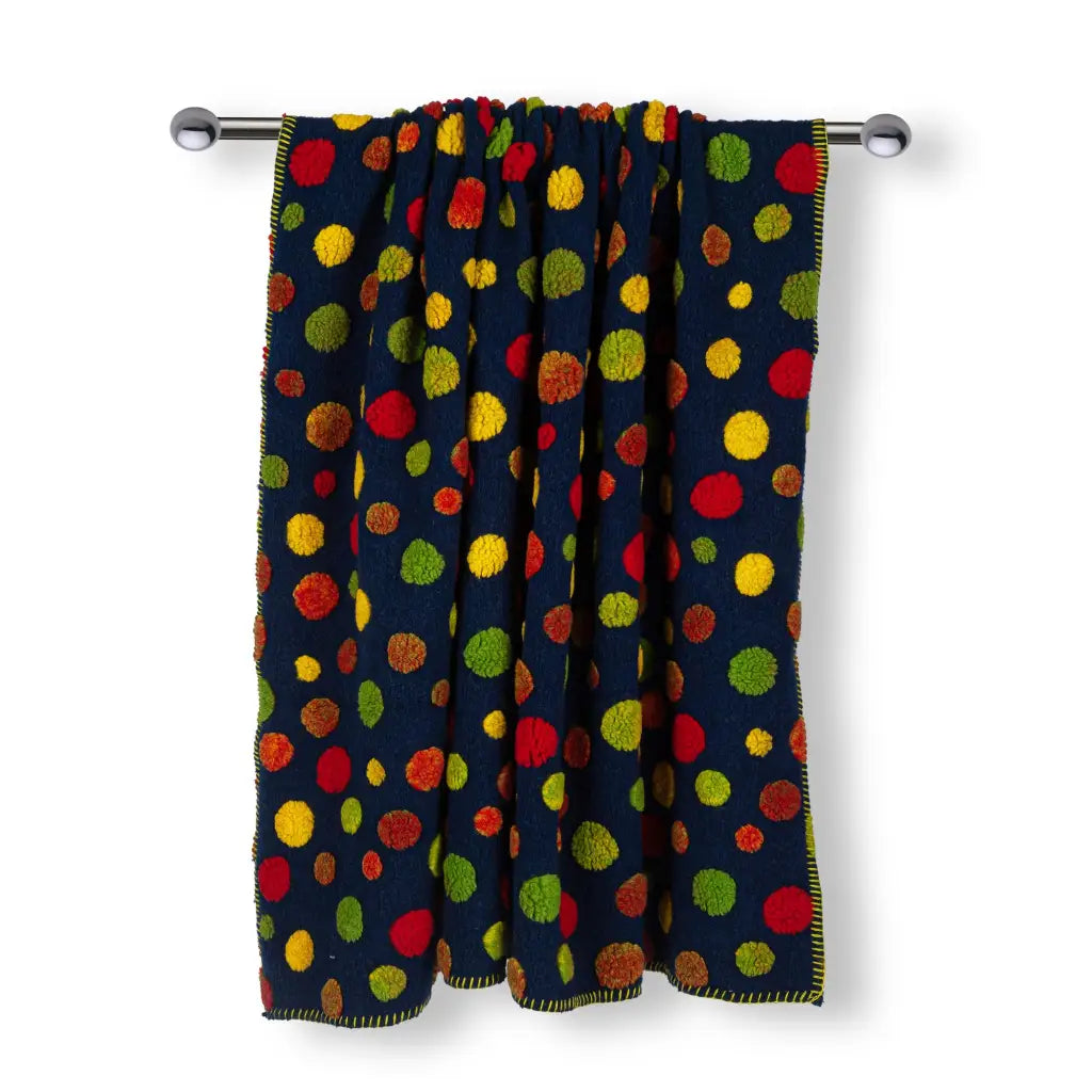 ZITA DEL FORTE | Pois plaid in Lana cotta con rifinitura