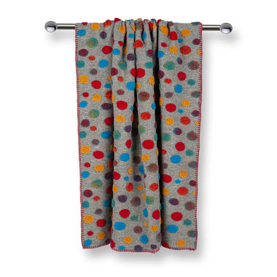 ZITA DEL FORTE | Pois plaid in Lana cotta con rifinitura