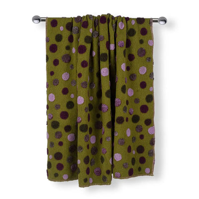 ZITA DEL FORTE | Pois plaid in Lana cotta con rifinitura