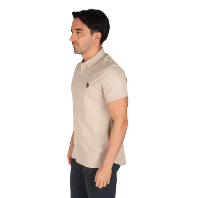 U.S. POLO ASSN. | Polo uomo a mezza manica aperta davanti