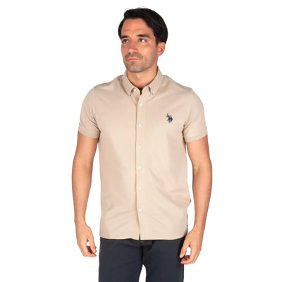 U.S. POLO ASSN. | Polo uomo a mezza manica aperta davanti