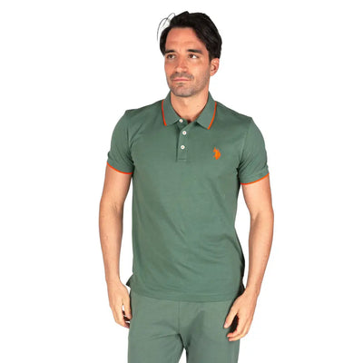 U.S. POLO ASSN. | Polo uomo mezza manica in jersey