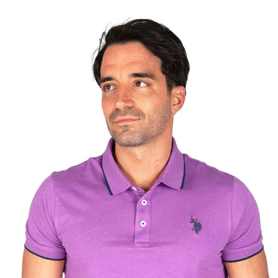 U.S. POLO ASSN. | Polo uomo mezza manica in jersey
