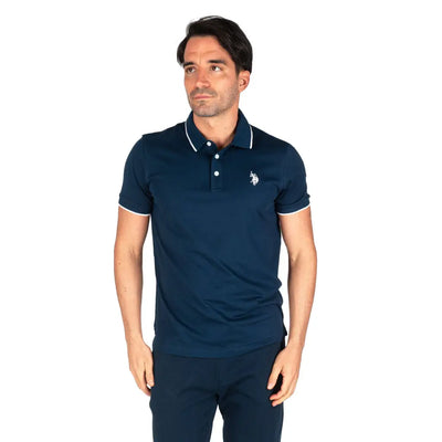 U.S. POLO ASSN. | Polo uomo mezza manica in jersey