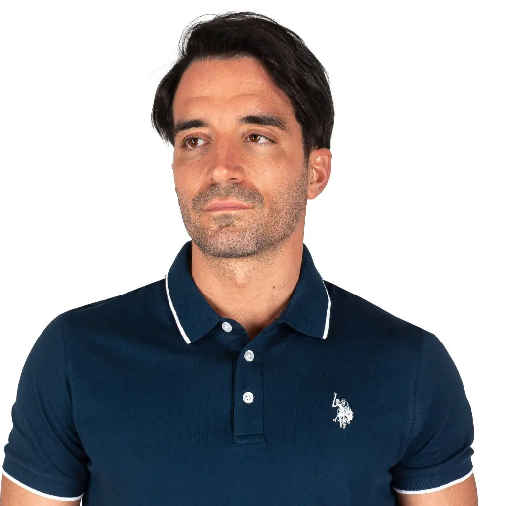 U.S. POLO ASSN. | Polo uomo mezza manica in jersey