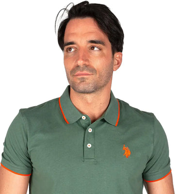 U.S. POLO ASSN. | Polo uomo mezza manica in jersey