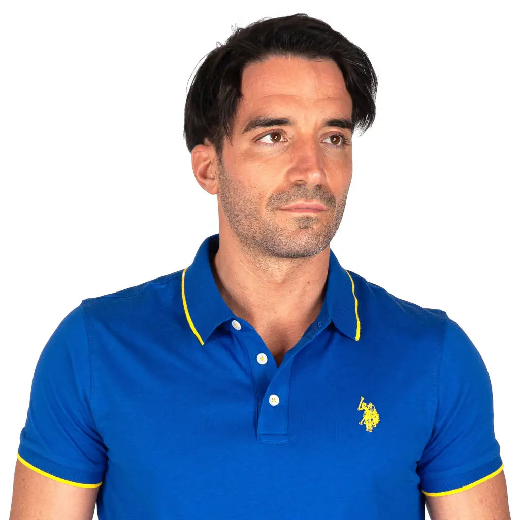 U.S. POLO ASSN. | Polo uomo mezza manica in jersey