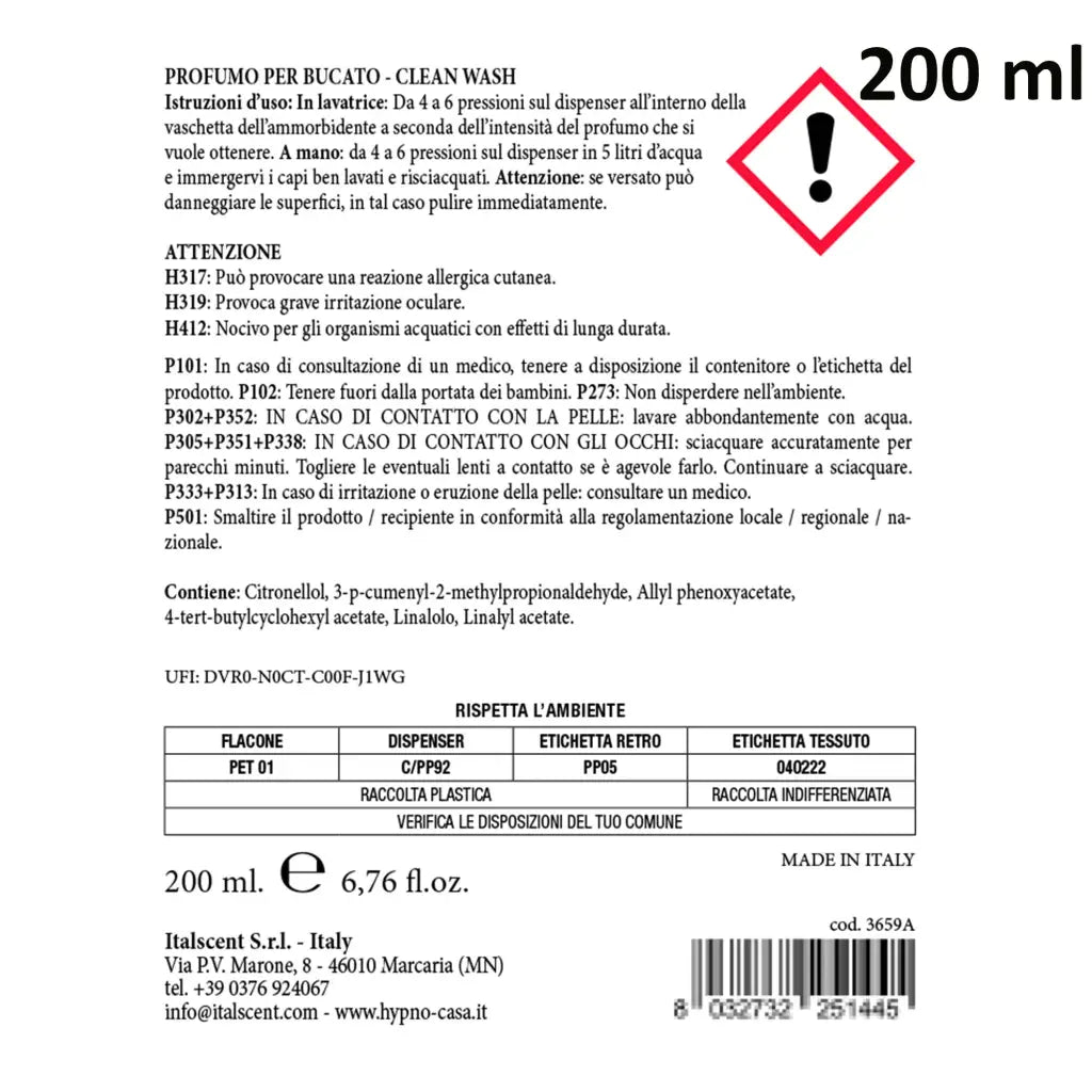 HYPNO CASA | Profumatore concentrato per lavatrice