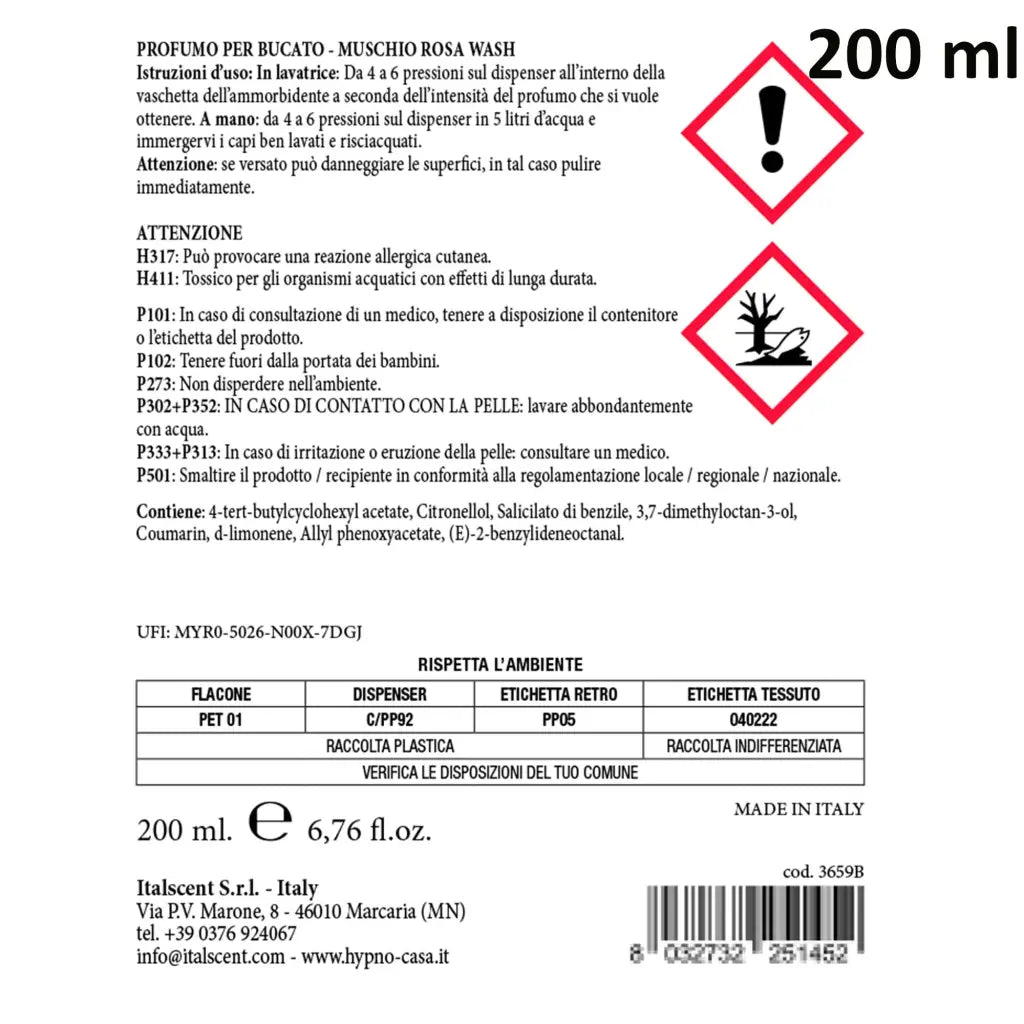 HYPNO CASA | Profumatore concentrato per lavatrice