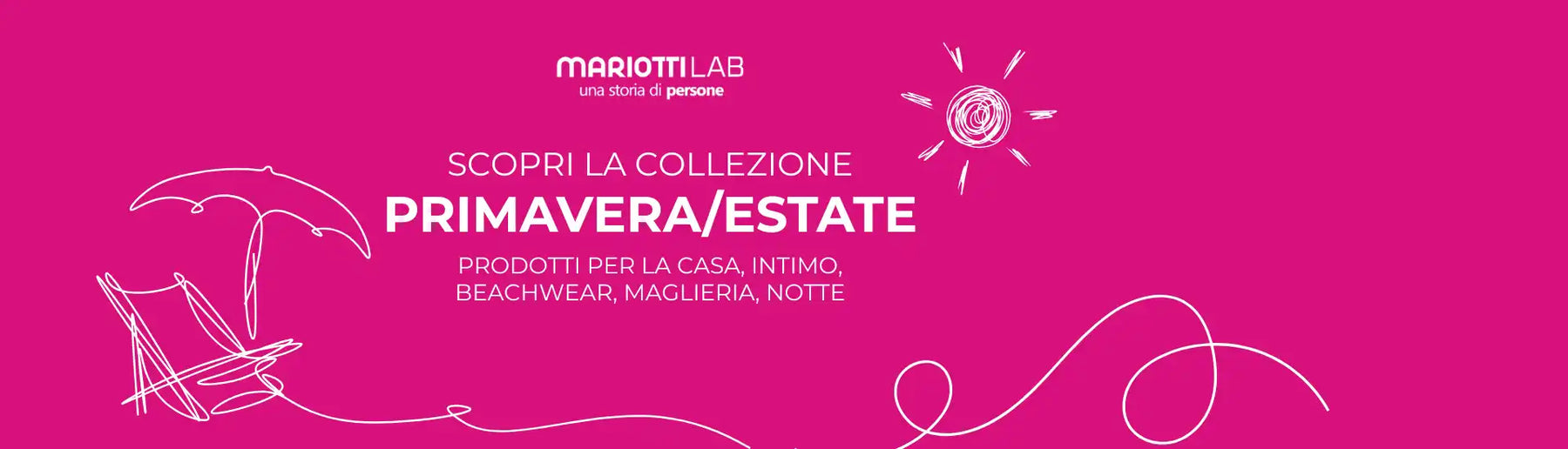 Banner promozionale rosa.