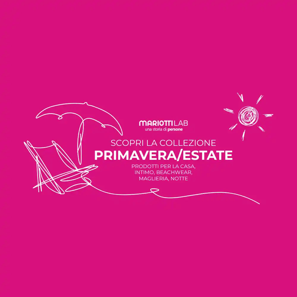 Annuncio rosa per la collezione primavera/estate.