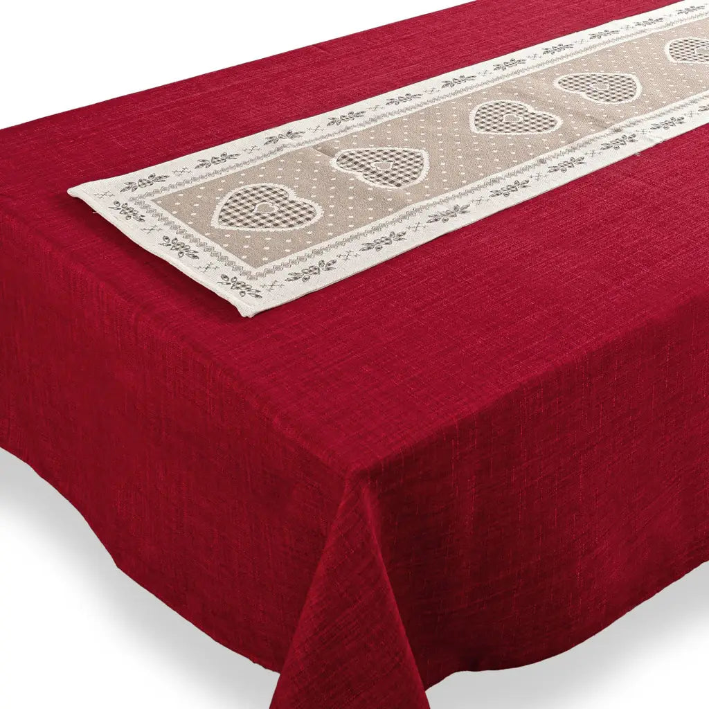 Runner Da Tavolo Ricamato Con Tulipani Bianchi E Coccinelle - Tovaglia Centrotavola In Poliestere, Varie Dimensioni, Bianco, Rotondo 20 Cm - 2