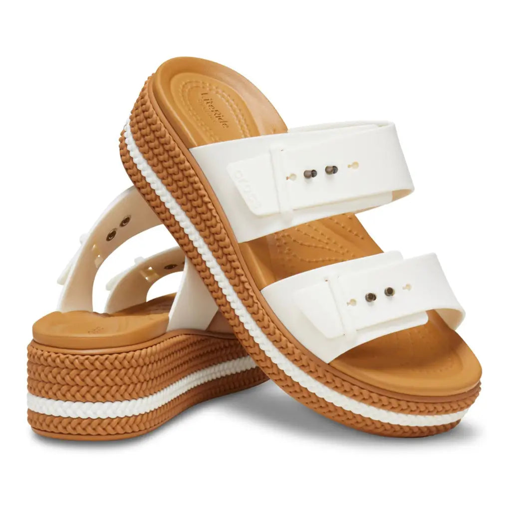 CROCS | Sandalo donna con zeppa e fibbie Brooklyn Woven