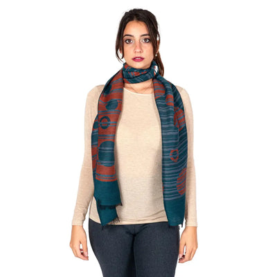ZITA DEL FORTE | Sciarpa in misto lana in fantasia Maxi