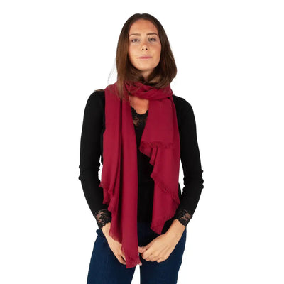 ZITA DEL FORTE | Sciarpa in viscosa a tinta unita Pashmina