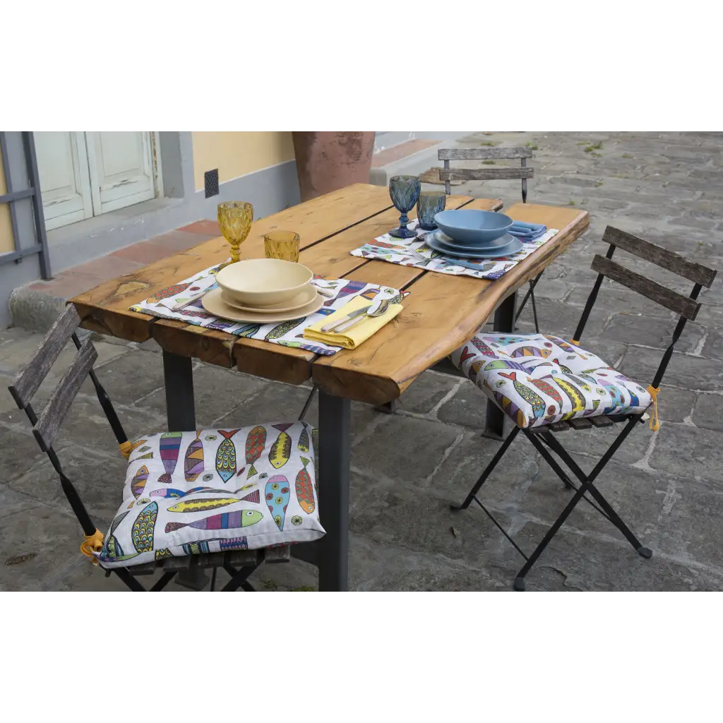 ZITA DEL FORTE | Set 2 cuscini per sedie da cucina in