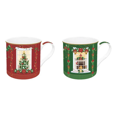 EASY LIFE | Set 2 tazze in porcellana 300 ml Festive Avenue